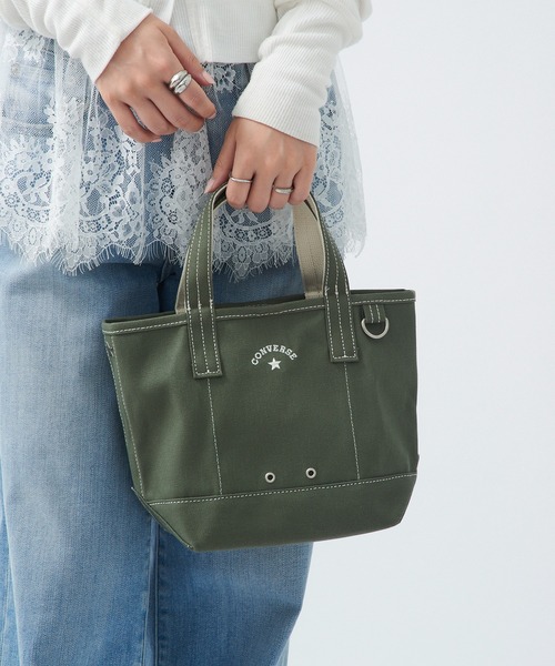 CONVERSE(コンバース)の「【CONVERSE】CV AS CANVAS TOTE BAG S(トートバッグ・レディース・ベージュ/ネイビー/ブラック/グレー/ブラウン/オフホワイト/レッド/カーキ・FREE)」の13枚目の写真