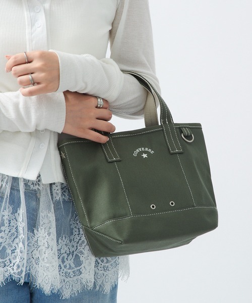 CONVERSE(コンバース)の「【CONVERSE】CV AS CANVAS TOTE BAG S(トートバッグ・レディース・ベージュ/ネイビー/ブラック/グレー/ブラウン/オフホワイト/レッド/カーキ・FREE)」の15枚目の写真