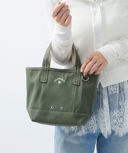 CONVERSE(コンバース)の「【CONVERSE】CV AS CANVAS TOTE BAG S(トートバッグ・レディース・ベージュ/ネイビー/ブラック/グレー/ブラウン/オフホワイト/レッド/カーキ・FREE)」の16枚目の写真