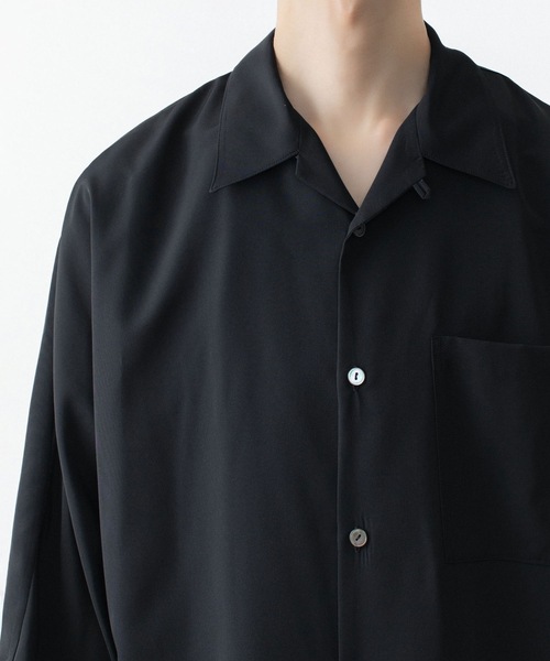 ato(アトウ)の「DOLMAN+SET-IN SLEEVE OPEN COLLAR SHIRTS(シャツ/ブラウス・メンズ・ホワイト/ブラック/ネイビー・44/46/48)」の8枚目の写真