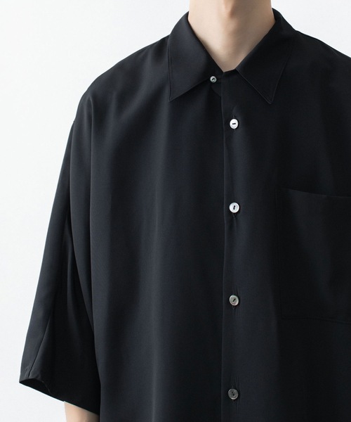 ato(アトウ)の「DOLMAN+SET-IN SLEEVE OPEN COLLAR SHIRTS(シャツ/ブラウス・メンズ・ホワイト/ブラック/ネイビー・44/46/48)」の6枚目の写真