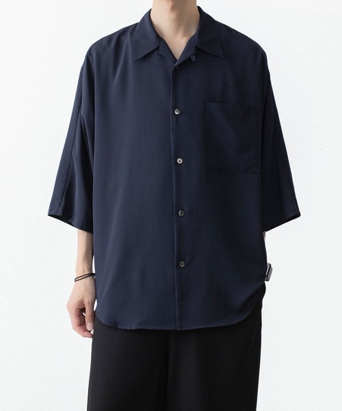 ato(アトウ)の「DOLMAN+SET-IN SLEEVE OPEN COLLAR SHIRTS(シャツ/ブラウス・メンズ・ホワイト/ブラック/ネイビー・44/46/48)」の17枚目の写真