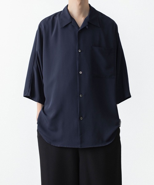 ato(アトウ)の「DOLMAN+SET-IN SLEEVE OPEN COLLAR SHIRTS(シャツ/ブラウス・メンズ・ホワイト/ブラック/ネイビー・44/46/48)」の18枚目の写真