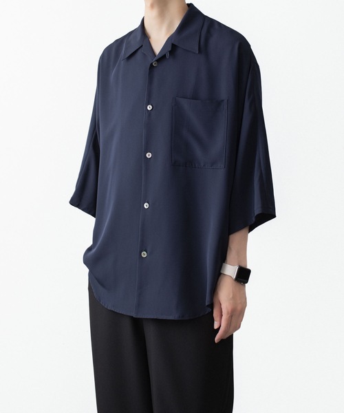 ato(アトウ)の「DOLMAN+SET-IN SLEEVE OPEN COLLAR SHIRTS(シャツ/ブラウス・メンズ・ホワイト/ブラック/ネイビー・44/46/48)」の20枚目の写真