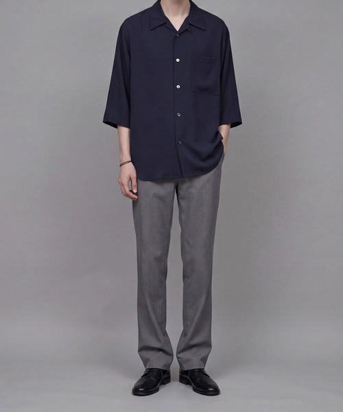 ato(アトウ)の「DOLMAN+SET-IN SLEEVE OPEN COLLAR SHIRTS(シャツ/ブラウス・メンズ・ホワイト/ブラック/ネイビー・44/46/48)」の15枚目の写真