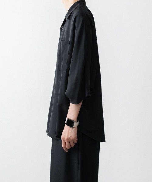 ato(アトウ)の「DOLMAN+SET-IN SLEEVE OPEN COLLAR SHIRTS(シャツ/ブラウス・メンズ・ホワイト/ブラック/ネイビー・44/46/48)」の6枚目の写真