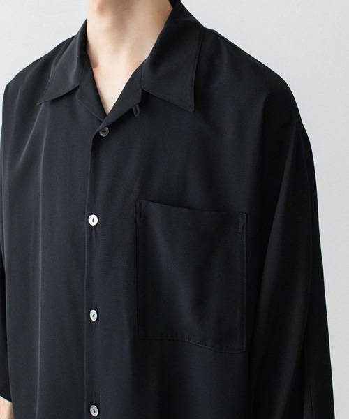 ato(アトウ)の「DOLMAN+SET-IN SLEEVE OPEN COLLAR SHIRTS(シャツ/ブラウス・メンズ・ホワイト/ブラック/ネイビー・44/46/48)」の9枚目の写真