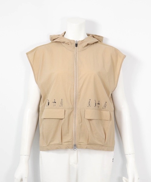Picone CLUB(ピッコーネクラブ)の「バックメッシュジップベスト(ベスト・レディース・ネイビー/ホワイト/キャメル・9号/11号/13号)」の4枚目の写真