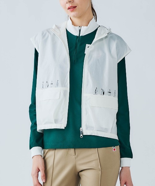 Picone CLUB(ピッコーネクラブ)の「バックメッシュジップベスト(ベスト・レディース・ネイビー/ホワイト/キャメル・9号/11号/13号)」の11枚目の写真