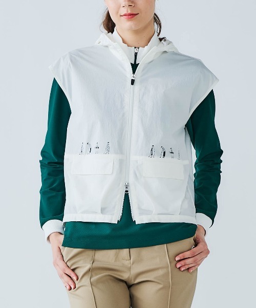 Picone CLUB(ピッコーネクラブ)の「バックメッシュジップベスト(ベスト・レディース・ネイビー/ホワイト/キャメル・9号/11号/13号)」の16枚目の写真