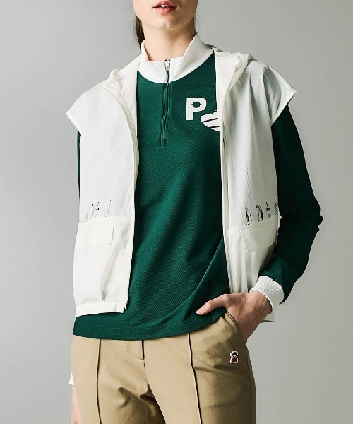 Picone CLUB(ピッコーネクラブ)の「バックメッシュジップベスト(ベスト・レディース・ネイビー/ホワイト/キャメル・9号/11号/13号)」の21枚目の写真