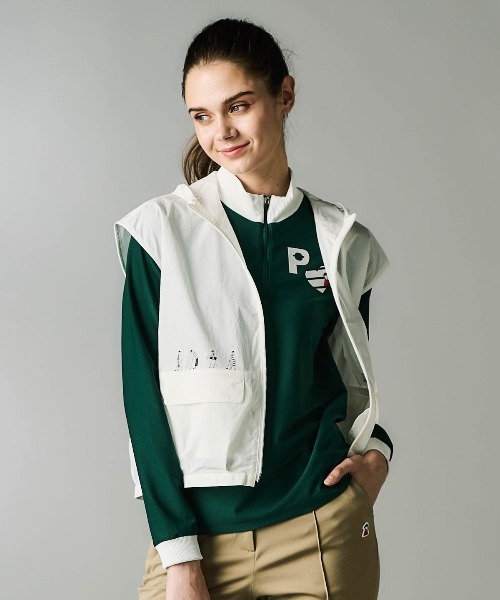 Picone CLUB(ピッコーネクラブ)の「バックメッシュジップベスト(ベスト・レディース・ネイビー/ホワイト/キャメル・9号/11号/13号)」の22枚目の写真