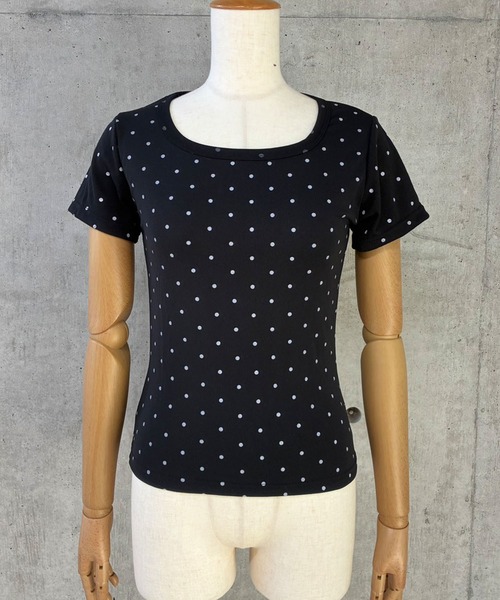 GLAMOROUS JANE(グラマラスジェーン)の「ドット柄クルーネックTシャツ(Tシャツ/カットソー・レディース・ホワイト/ブラック/ミント・FREE)」の9枚目の写真