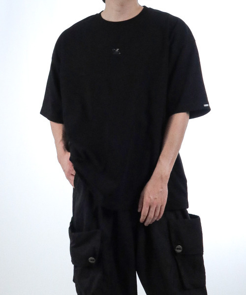 JUSTHANG(ジャストハング)の「プレミアムブラックニュートロシルバーロゴオーバーサイズ半袖Tシャツ(Tシャツ/カットソー・メンズ・その他・LARGE/XXXX-LARGE/XXX-LARGE/X-LARGE)」の1枚目の写真