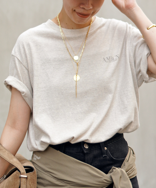 AMERICANA/アメリカーナ】別注 BASIC PRINT T（Tシャツ/カットソー
