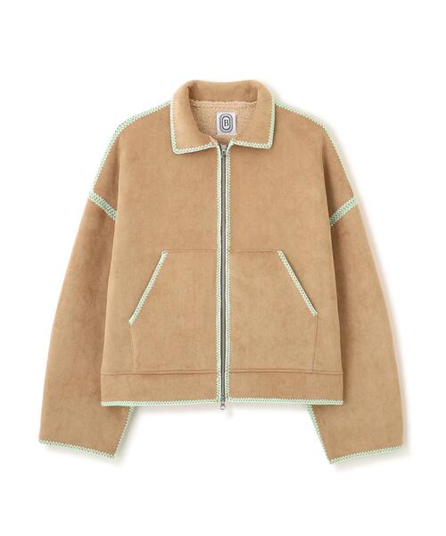 BEAVER(ビーバー)の「B omnivore/ビーオムニボー FAKE MOUTON BLOUSON フェイクムートンブルゾン(ブルゾン・メンズ・ブラック/ベージュ・M/L)」の1枚目の写真