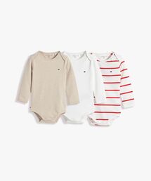 TOMMY HILFIGER | BABY 3パックロングスリーブボディスーツ(ワンピース)