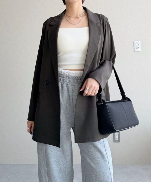 mysty woman(ミスティウーマン)の「ウエストレースレイヤースウェットパンツ 1077979(スウェットパンツ・レディース・アイボリー/グレー・FREE)」の10枚目の写真