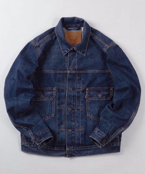 Levi's(リーバイス)の「【74】【Levi’s/リーバイス】TYPE 2 TRUCKER 14.7oz コットン100% デニムジャケット/セカンド/ハンドポケット付/Gジャン/アメカジ/ヴィンテージ/ユニセックス(デニムジャケット・メンズ・ダークインディゴブルー・S/M/L/XL)」の1枚目の写真