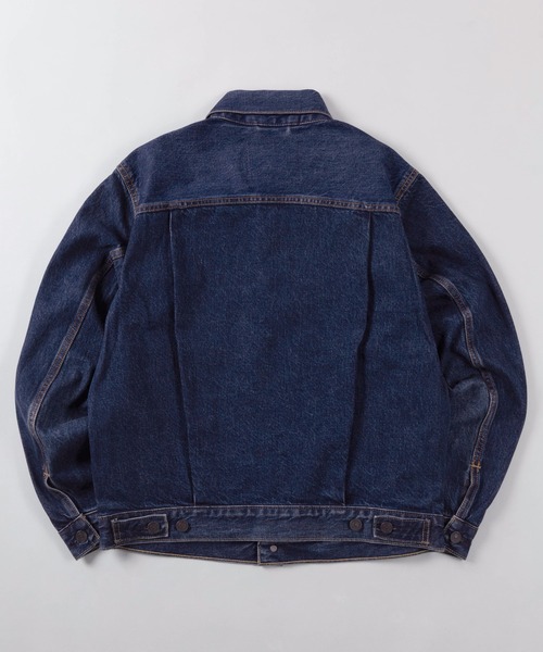 Levi's(リーバイス)の「【74】【Levi’s/リーバイス】TYPE 2 TRUCKER 14.7oz コットン100% デニムジャケット/セカンド/ハンドポケット付/Gジャン/アメカジ/ヴィンテージ/ユニセックス(デニムジャケット・メンズ・ダークインディゴブルー・S/M/L/XL)」の2枚目の写真