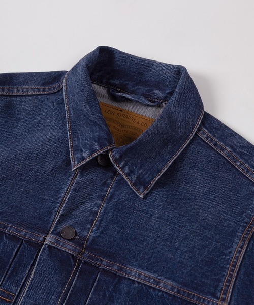 Levi's(リーバイス)の「【74】【Levi’s/リーバイス】TYPE 2 TRUCKER 14.7oz コットン100% デニムジャケット/セカンド/ハンドポケット付/Gジャン/アメカジ/ヴィンテージ/ユニセックス(デニムジャケット・メンズ・ダークインディゴブルー・S/M/L/XL)」の3枚目の写真