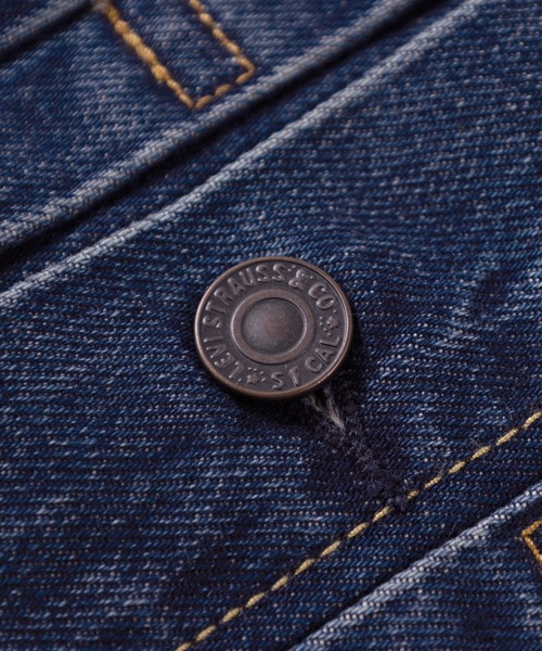 Levi's(リーバイス)の「【74】【Levi’s/リーバイス】TYPE 2 TRUCKER 14.7oz コットン100% デニムジャケット/セカンド/ハンドポケット付/Gジャン/アメカジ/ヴィンテージ/ユニセックス(デニムジャケット・メンズ・ダークインディゴブルー・S/M/L/XL)」の8枚目の写真
