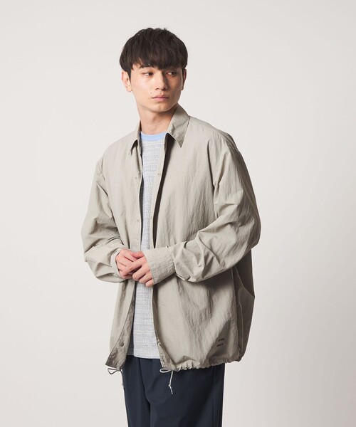 CITEN(シテン)の「<CITEN>シャツコーチブルゾン(シャツ/ブラウス・メンズ・ライトグレー/ブラック・M/L)」の3枚目の写真