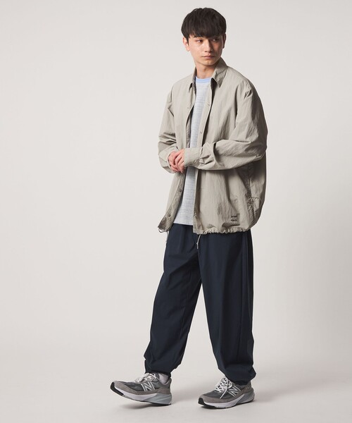 CITEN(シテン)の「<CITEN>シャツコーチブルゾン(シャツ/ブラウス・メンズ・ライトグレー/ブラック・M/L)」の4枚目の写真