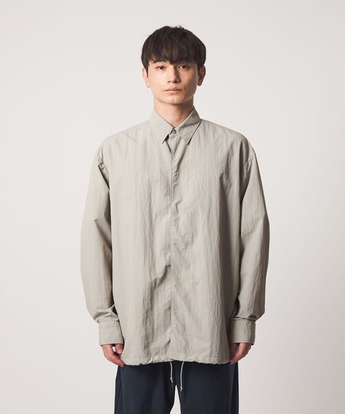 CITEN(シテン)の「<CITEN>シャツコーチブルゾン(シャツ/ブラウス・メンズ・ライトグレー/ブラック・M/L)」の7枚目の写真