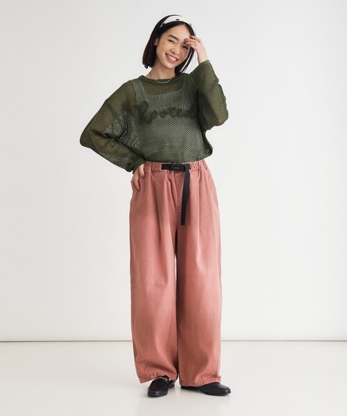 HONEYSUCKLE ROSE(ハニーサックルローズ)の「テープヤーン刺繍メッシュセーター(ニット/セーター・レディース・アイボリー/ボルドー/スモーキーグリーン系・04/05)」の12枚目の写真