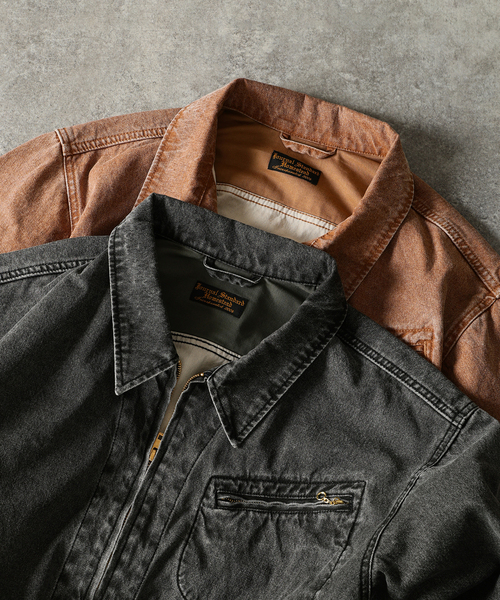JOURNAL STANDARD J.S HOMESTEAD(ジャーナルスタンダードホームステッド)の「J.S.Homestead / ピグメント キャンバス ジップ ジャケット(その他アウター・メンズ・キャメル/ブラック・LARGE/MEDIUM)」の5枚目の写真