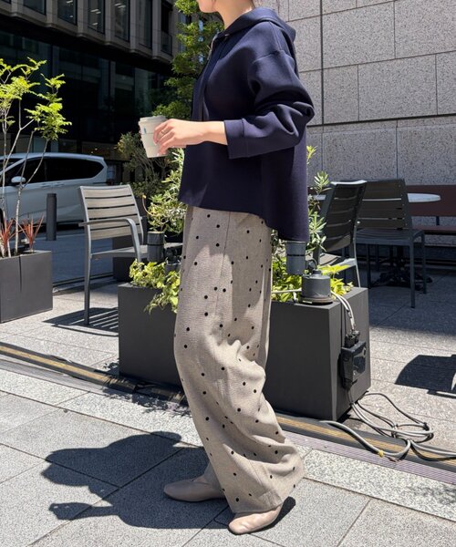Jena espace merveilleux(ジェナ エスパスメルヴェイユ)の「ダンボールパーカー(Tシャツ/カットソー・レディース・ネイビー/アイボリー/ライトグレー・FREE)」の6枚目の写真