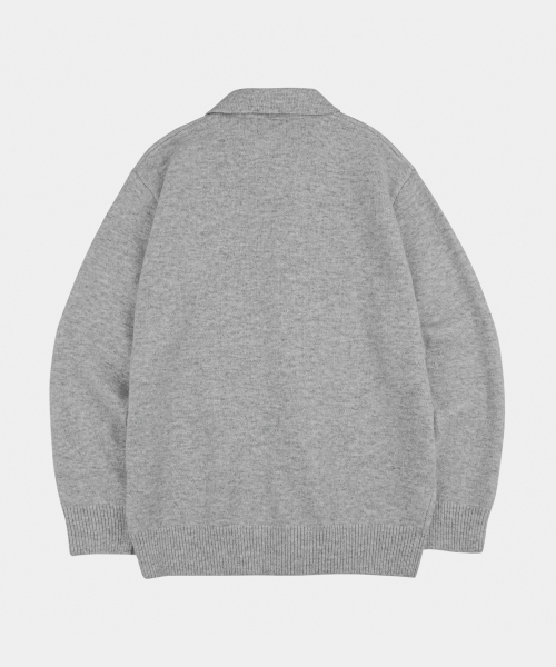 LETTERCOMO(レテルコモ)の「クラシックカラーウールニットカーディガングレー(カーディガン/ボレロ・レディース・ライトグレー・LARGE/MEDIUM)」の3枚目の写真