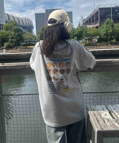 AS KNOW AS plus(アズノゥアズプラス)の「☆オーバーサイズ レトロクッキー 刺繍ロゴロンT【UNISEX ITEM】(Tシャツ/カットソー・レディース・杢グレー/スミクロ/キナリ・FREE)」の18枚目の写真