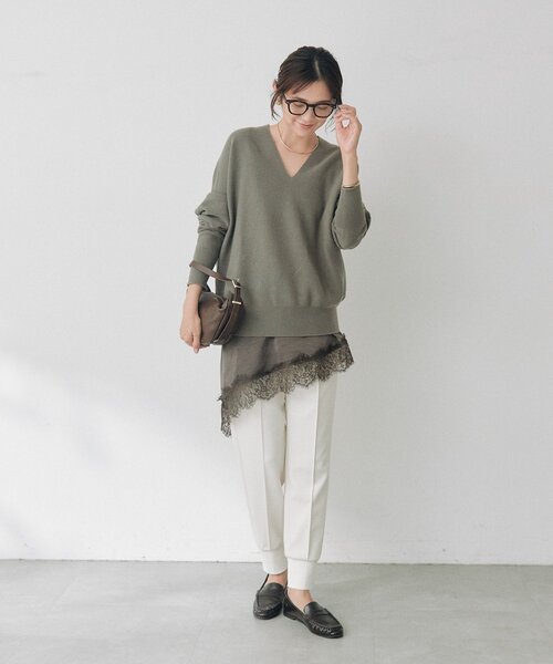RIVE DROITE（リヴドロワ）の「ウール100NEWバックボリュームニット（秋服/冬服）（ニット/セーター・レディース・オフホワイト/レッド/ブラウン/グレー系その他/ブルー系その他・FREE）」の10枚目の写真