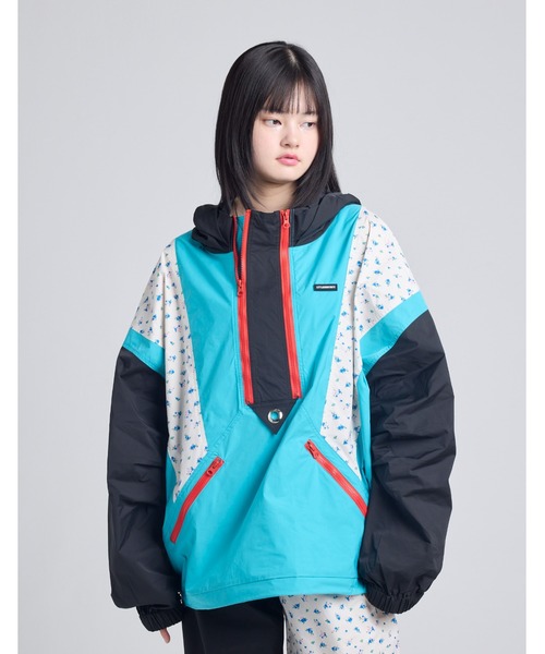 Little sunny bite(リトルサニーバイト)の「【RE】【Little sunny bite】nylon hoodie pull over(ナイロンジャケット・レディース・ブルー・SMALL)」の1枚目の写真