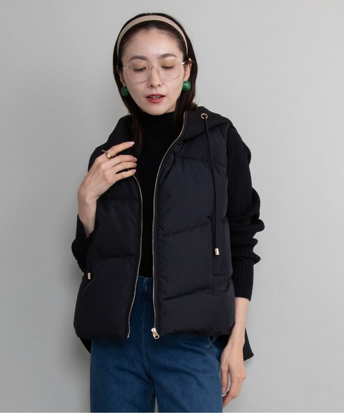 lodie（ロディ）の「キルト×ダンボールニット ダウンベスト（ベスト・レディース・チャコールグレー/ブラック/オフホワイト・FREE）」の11枚目の写真