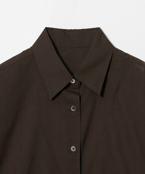 BEAUTY&YOUTH UNITED ARROWS(ビューティーアンドユースユナイテッドアローズ)の「毛ポリエステル ソリッド&チェック レギュラーカラーシャツ ウォッシャブル(シャツ/ブラウス・レディース・ダークブラウン/ナチュラル/ベージュ・FREE)」の12枚目の写真