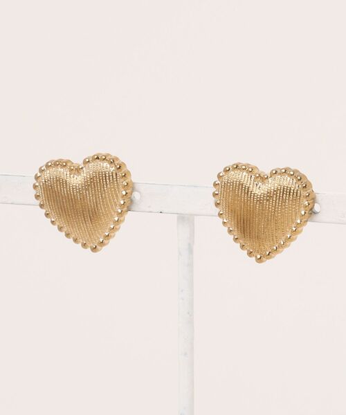 tone（トーン）の「【R】1092　2wayハート×刺繍リボンピアス(MA)（ピアス（両耳用）・レディース・ピンク・FREE）」の6枚目の写真