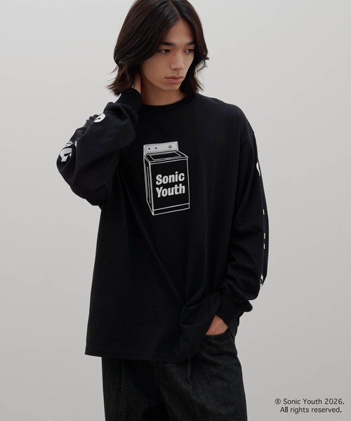 LOWRYS FARM(ローリーズファーム)の「【LFM(U)】SONICYOUTH/プリントTシャツロングスリーブ 1076076(Tシャツ/カットソー・メンズ・アイボリー/ブラック/ベビーピンク/ホワイト・LARGE/MEDIUM)」の3枚目の写真