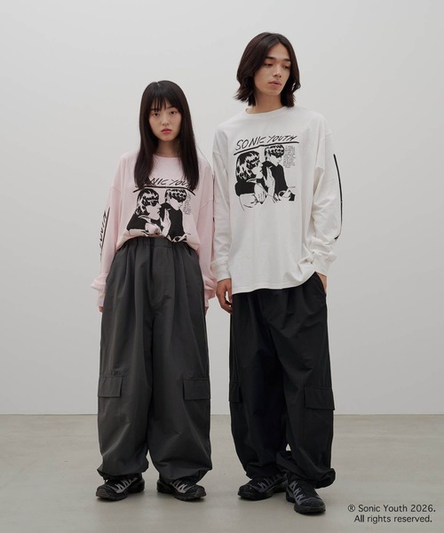 LOWRYS FARM(ローリーズファーム)の「【LFM(U)】SONICYOUTH/プリントTシャツロングスリーブ 1076076(Tシャツ/カットソー・メンズ・アイボリー/ブラック/ベビーピンク/ホワイト・LARGE/MEDIUM)」の5枚目の写真