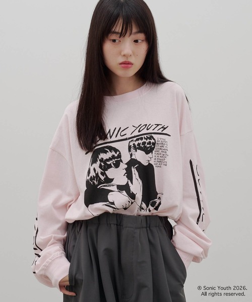 LOWRYS FARM(ローリーズファーム)の「【LFM(U)】SONICYOUTH/プリントTシャツロングスリーブ 1076076(Tシャツ/カットソー・メンズ・アイボリー/ブラック/ベビーピンク/ホワイト・LARGE/MEDIUM)」の11枚目の写真