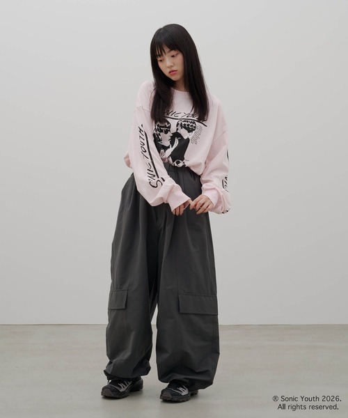 LOWRYS FARM(ローリーズファーム)の「【LFM(U)】SONICYOUTH/プリントTシャツロングスリーブ 1076076(Tシャツ/カットソー・メンズ・アイボリー/ブラック/ベビーピンク/ホワイト・LARGE/MEDIUM)」の7枚目の写真