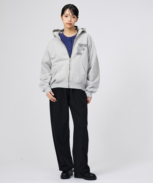 +phenix(プラスフェニックス)の「【+phenix / プラスフェニックス】CVC SWEAT WIDE PANTS / CVCスウェットワイドパンツ(スウェットパンツ・メンズ・ブラック/グレー・M/L)」の13枚目の写真