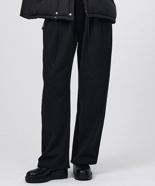 +phenix(プラスフェニックス)の「【+phenix / プラスフェニックス】CVC SWEAT WIDE PANTS / CVCスウェットワイドパンツ(スウェットパンツ・メンズ・ブラック/グレー・M/L)」の12枚目の写真