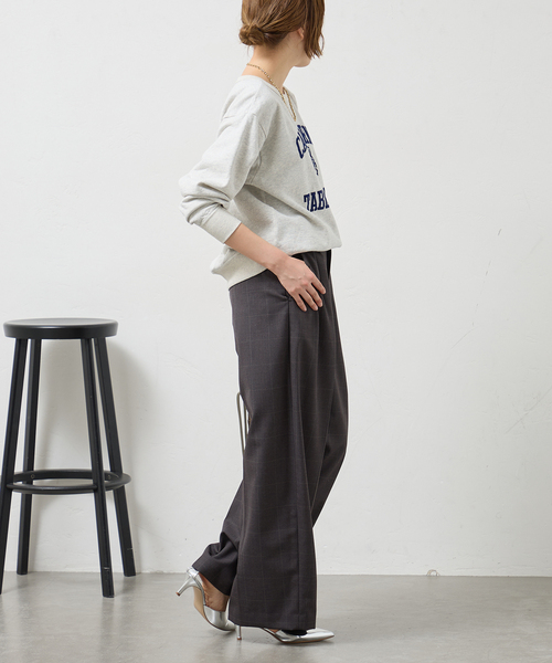 journal standard L'essage(ジャーナルスタンダードレサージュ)の「TWストライプ/チェックイージーパンツ(スラックス・レディース・ネイビー/グレー・38/36)」の18枚目の写真