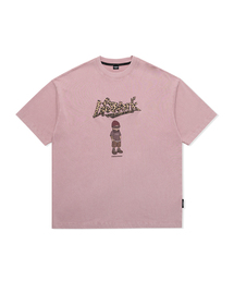 ヴィンテージヒョウ柄ロゴビーニーヒップドッグ半袖Tシャツ