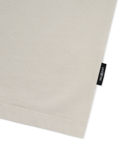 LIFE WORK（ライフワーク）の「ヴィンテージヒョウ柄ロゴビーニーヒップドッグ半袖Tシャツ（Tシャツ/カットソー・メンズ・チャコールグレー/ライトベージュ/PINK・MEDIUM/LARGE）」の7枚目の写真
