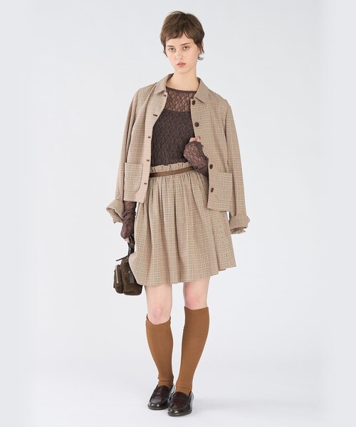 To b. by agnes b.（トゥービーバイアニエスベー）の「レース 長袖 プルオーバー（Tシャツ/カットソー・レディース・ブラウン・38）」の8枚目の写真