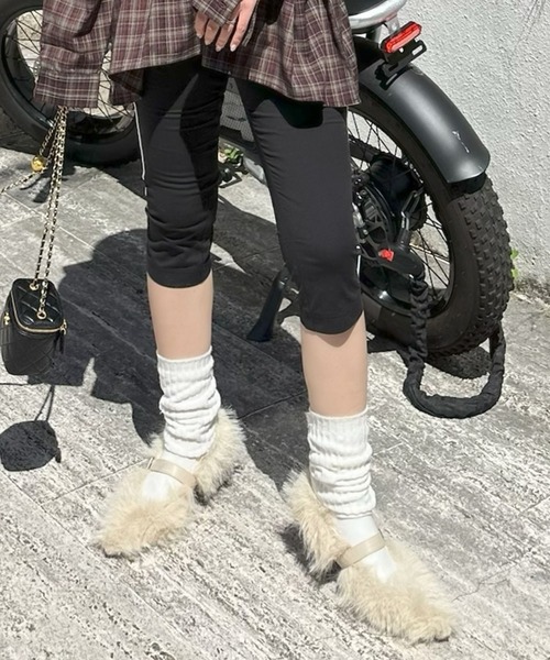 Alley Tokyo(アリートーキョー)の「もさもさファーパンプス(パンプス・レディース・ピンク/オフホワイト/サックスブルー・MEDIUM/LARGE)」の1枚目の写真